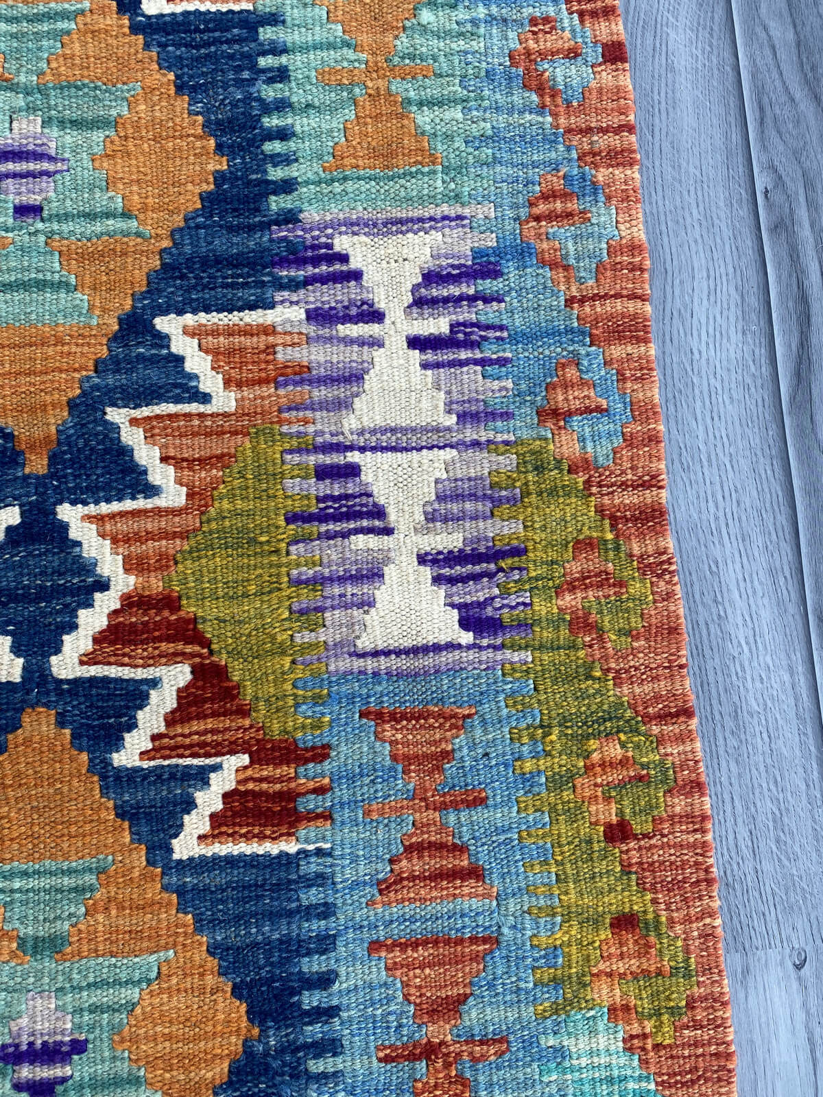 Handmade Flat Weave Kilim Rug (199 CM x 67 CM) SK#1077