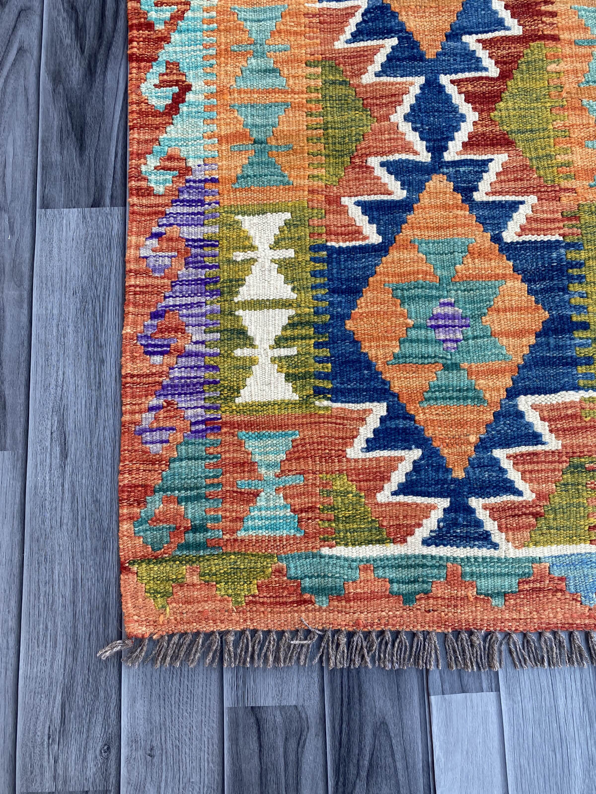 Handmade Flat Weave Kilim Rug (199 CM x 67 CM) SK#1077