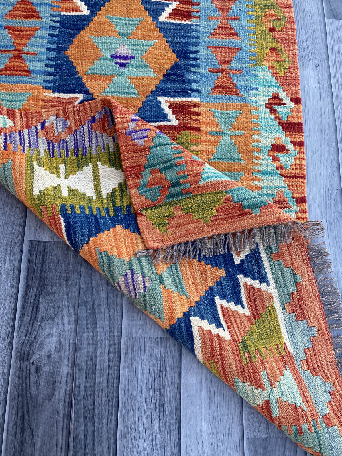 Handmade Flat Weave Kilim Rug (199 CM x 67 CM) SK#1077