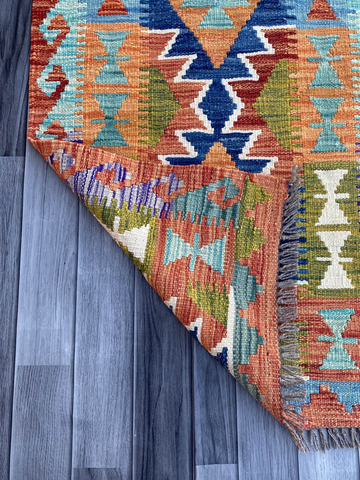 Handmade Flat Weave Kilim Rug (199 CM x 67 CM) SK#1077