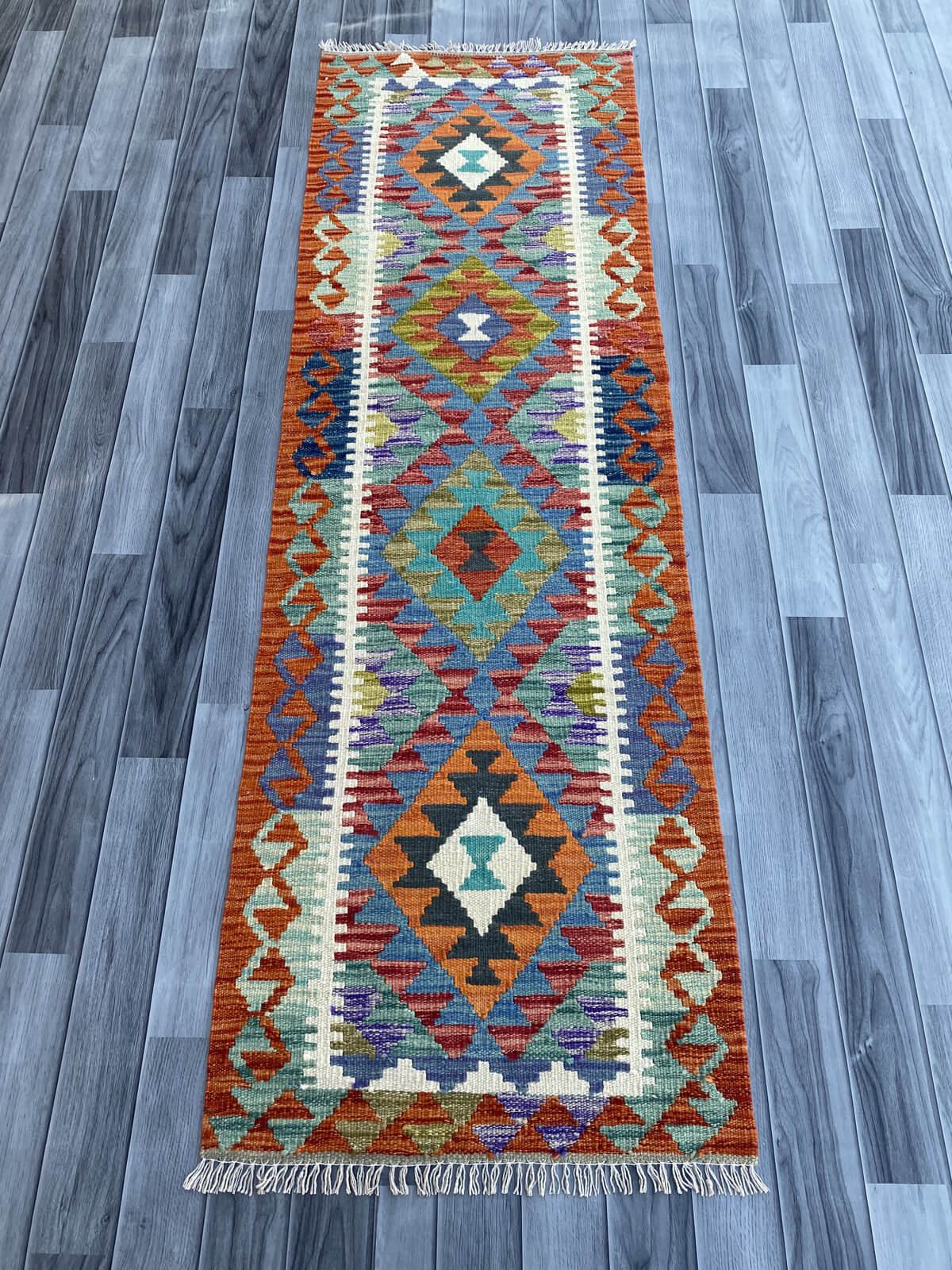 Handmade Flat Weave Kilim Rug (203 CM x 64 CM) SK#1078