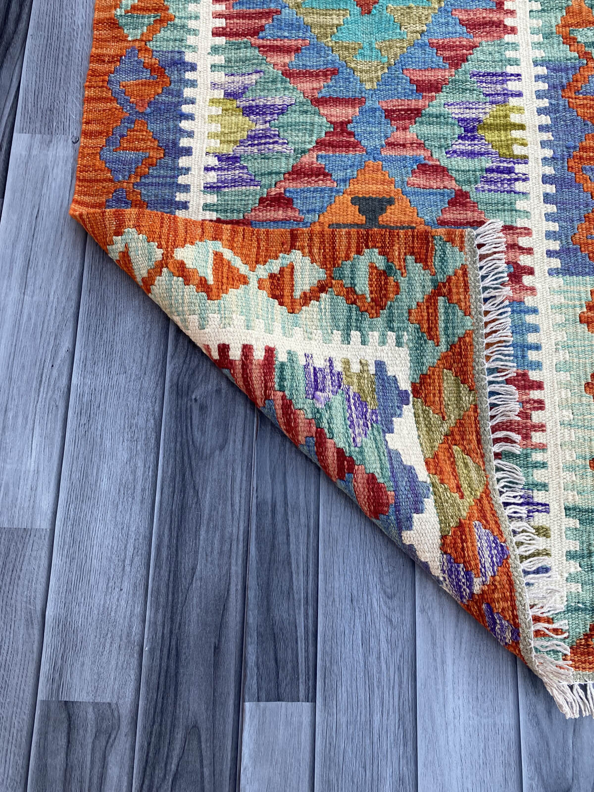 Handmade Flat Weave Kilim Rug (203 CM x 64 CM) SK#1078