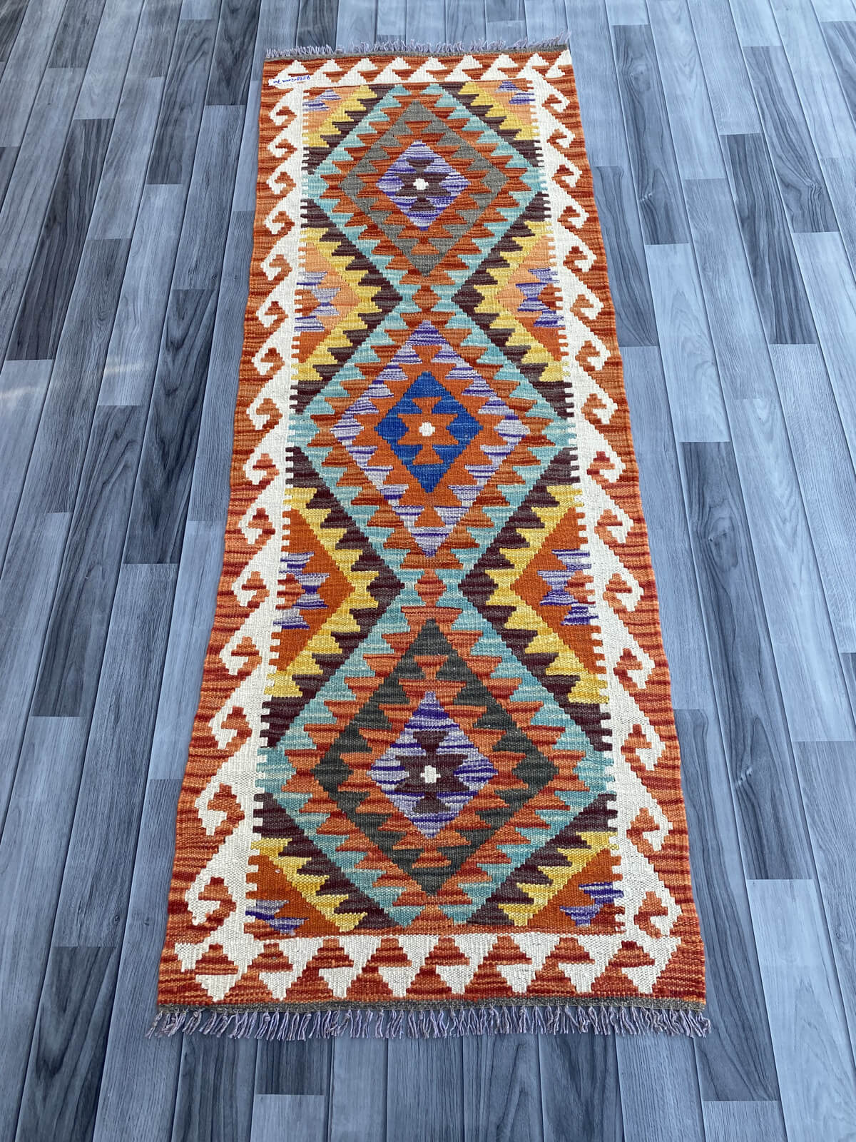 Handmade Flat Weave Kilim Rug (200 CM x 70 CM) SK#1079