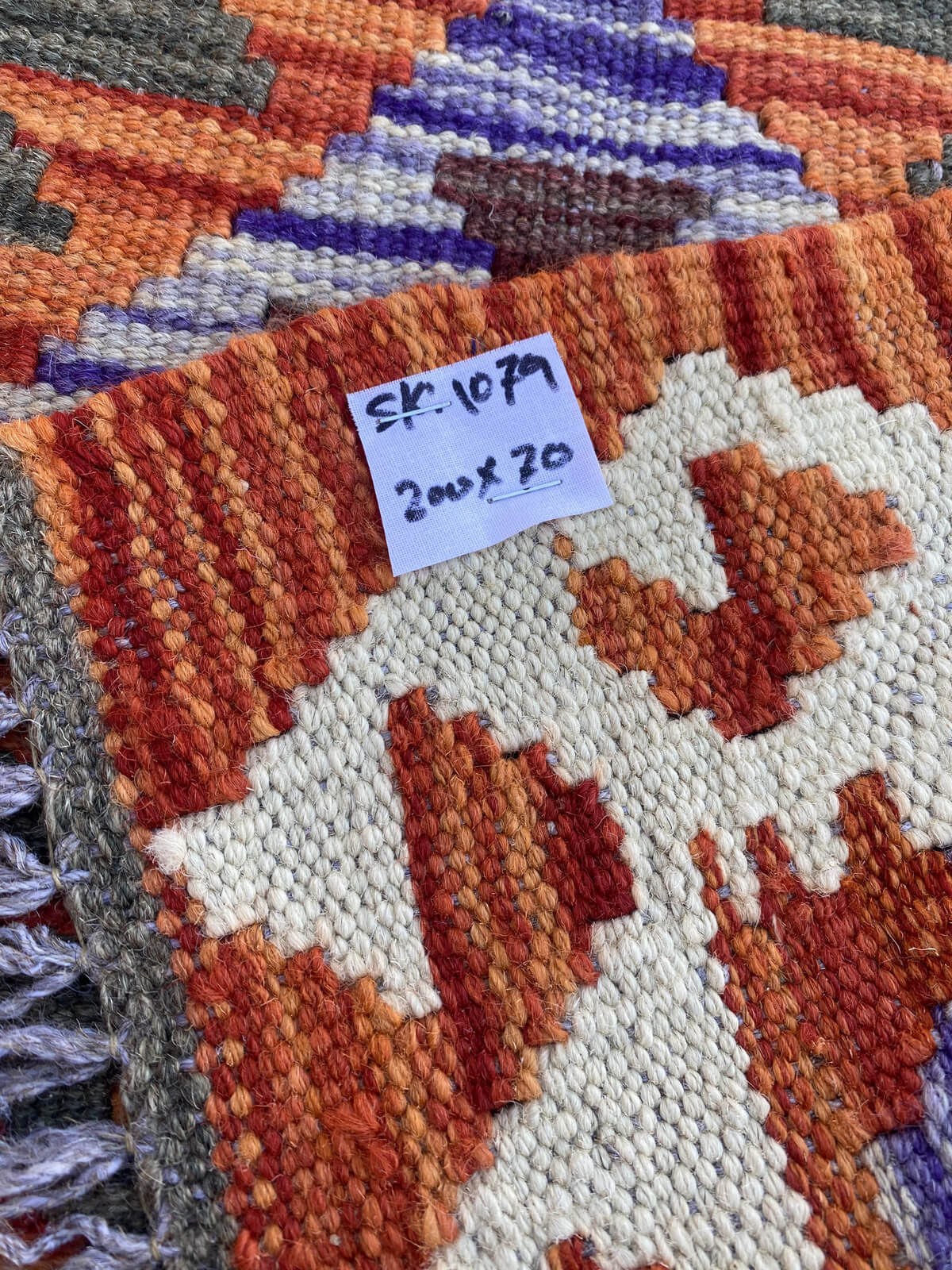 Handmade Flat Weave Kilim Rug (200 CM x 70 CM) SK#1079