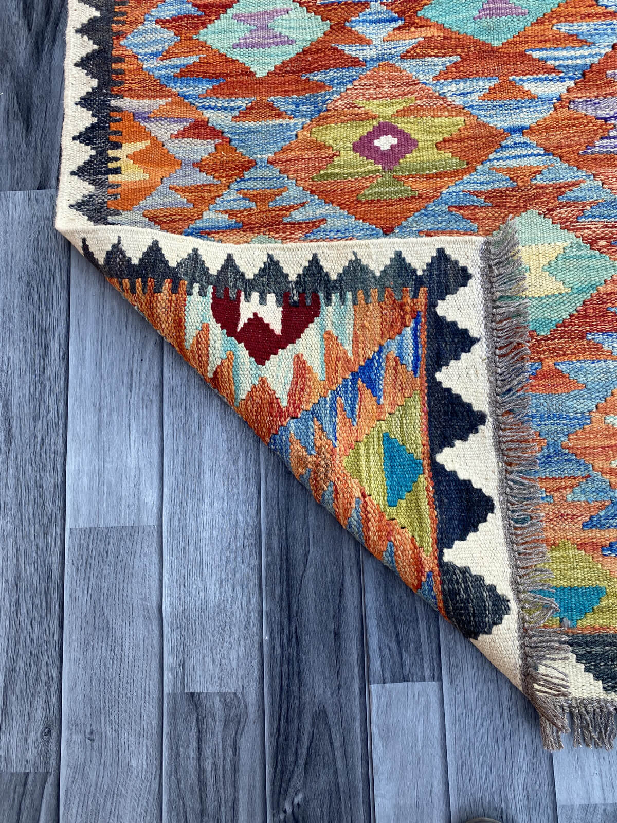 Handmade Flat Weave Kilim Rug (194 CM x 75 CM) SK#1081