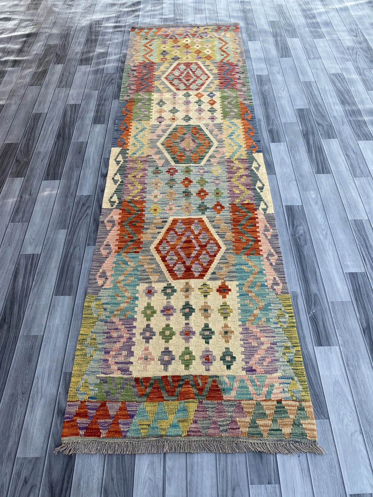 Handmade Flat Weave Kilim Rug (300 CM x 82 CM) SK#1082