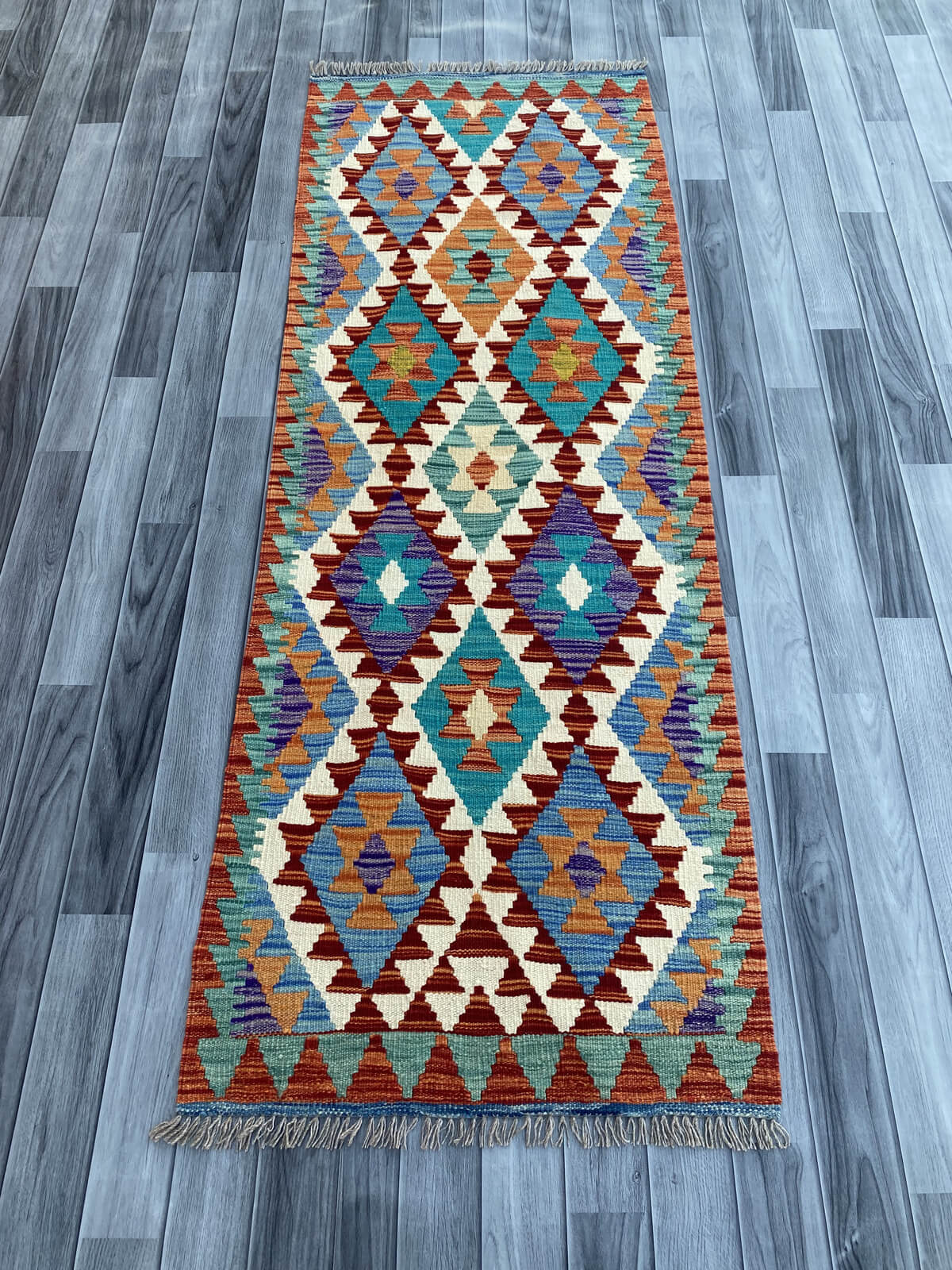 Handmade Flat Weave Kilim Rug (201 CM x 72 CM) SK#1083