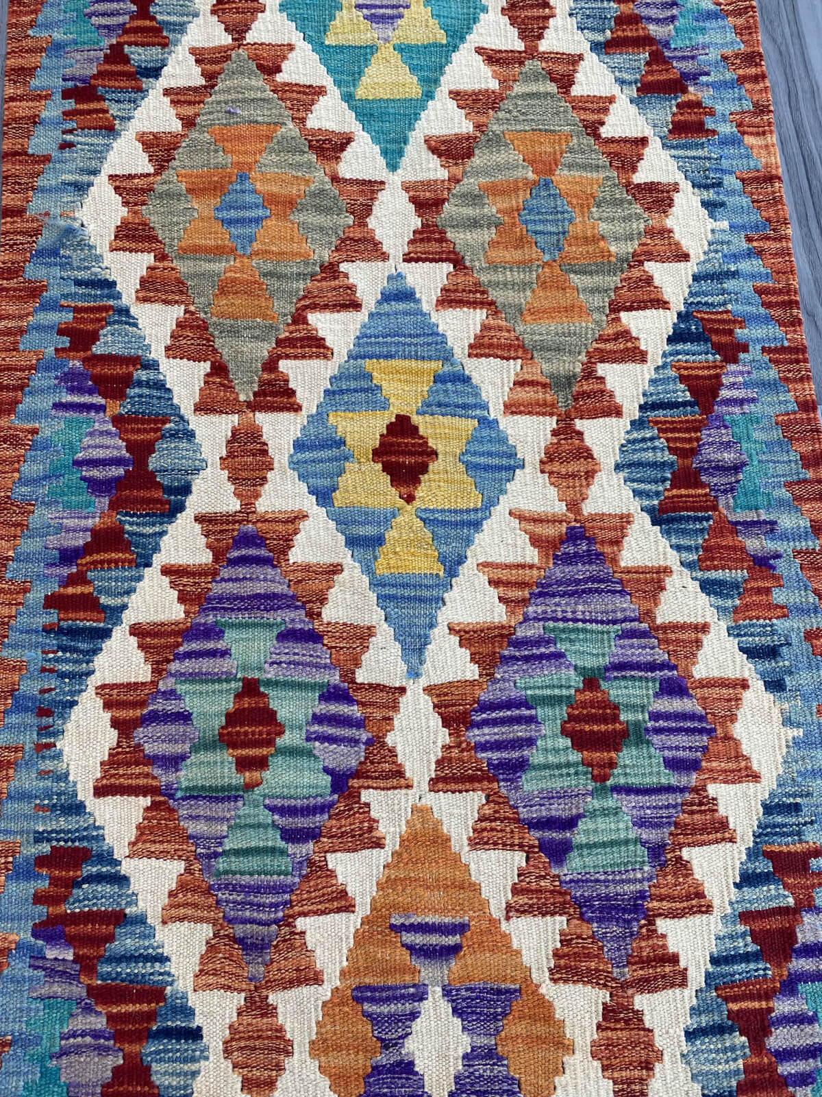 Handmade Flat Weave Kilim Rug (195 CM x 70 CM) SK#1084