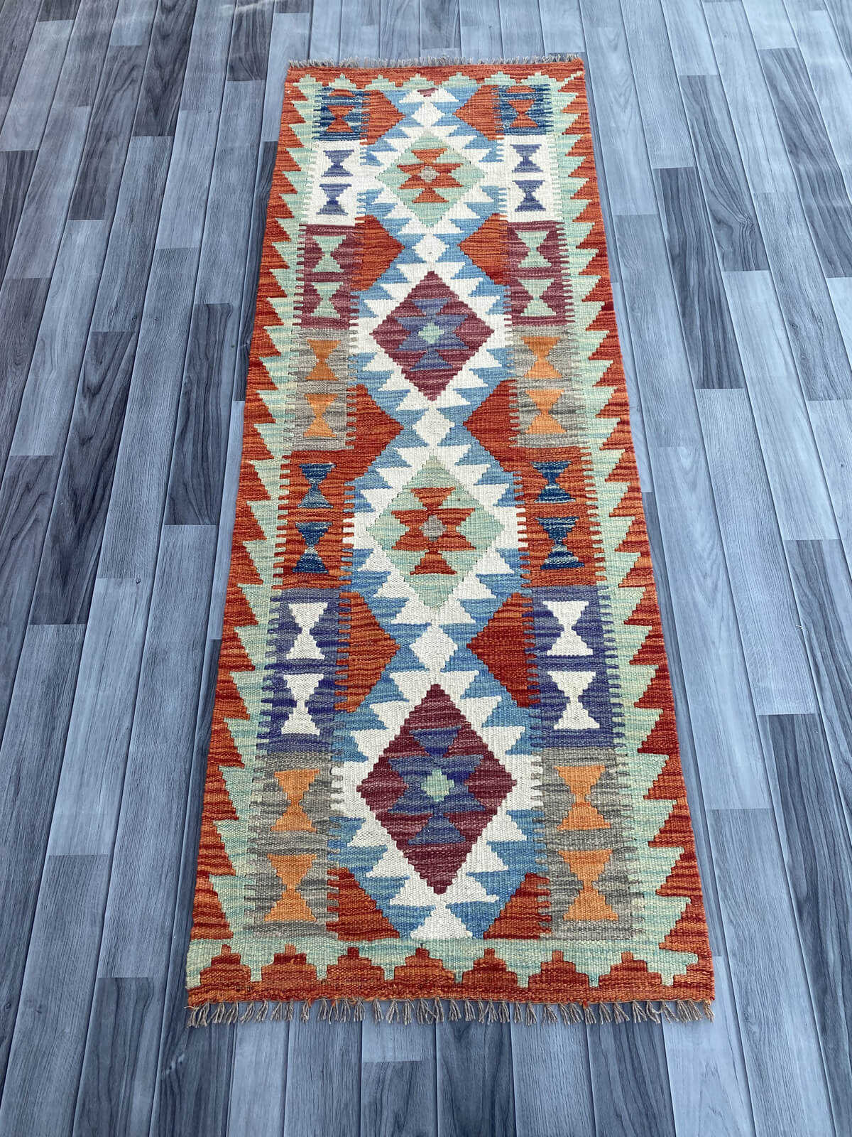 Handmade Flat Weave Kilim Rug (194 CM x 70 CM) SK#1085