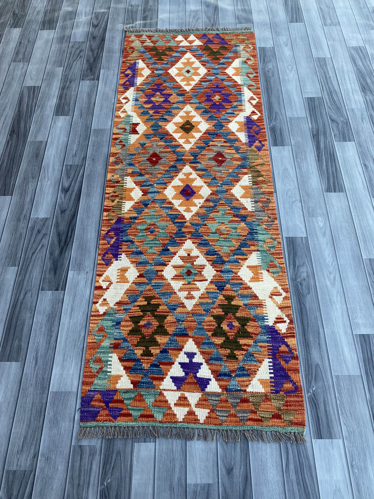 Handmade Flat Weave Kilim Rug (205 CM x 73 CM) SK#1086