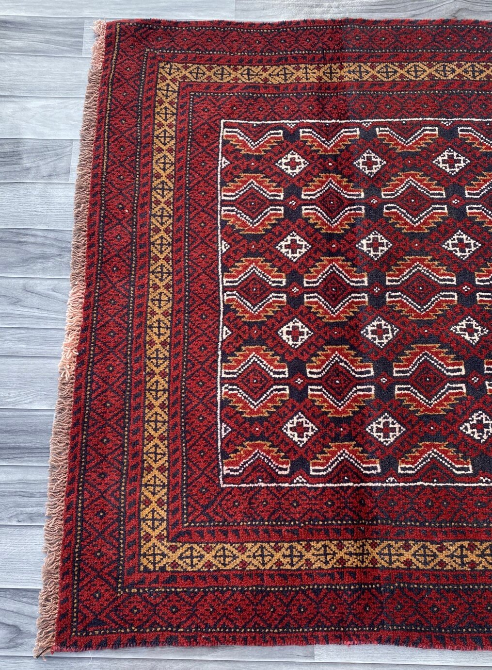 Handmade Afghan Traditional Balochi Rug 190CM x 120CM ES# 1190