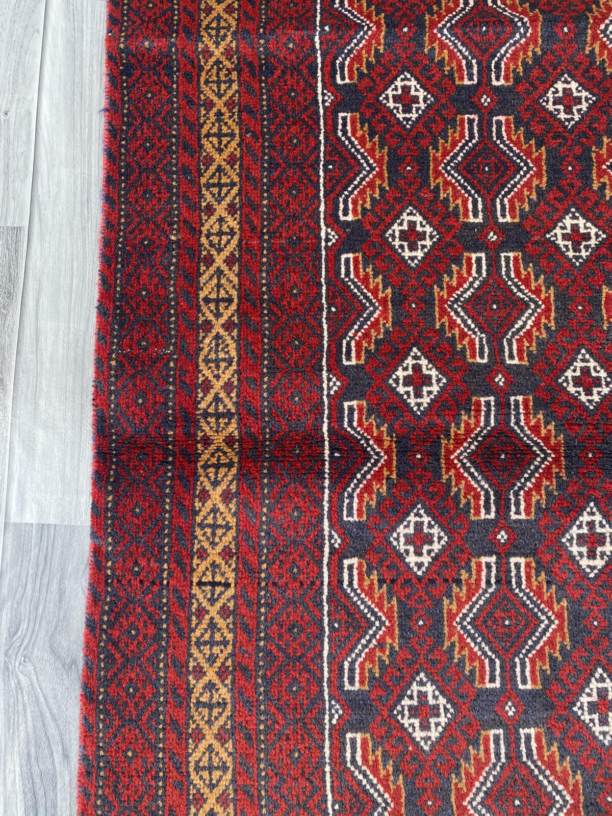 Handmade Afghan Traditional Balochi Rug 190CM x 120CM ES# 1190