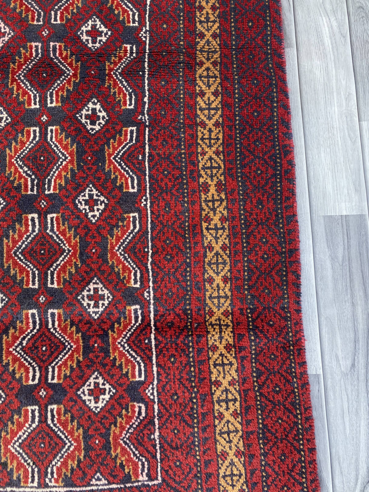 Handmade Afghan Traditional Balochi Rug 190CM x 120CM ES# 1190