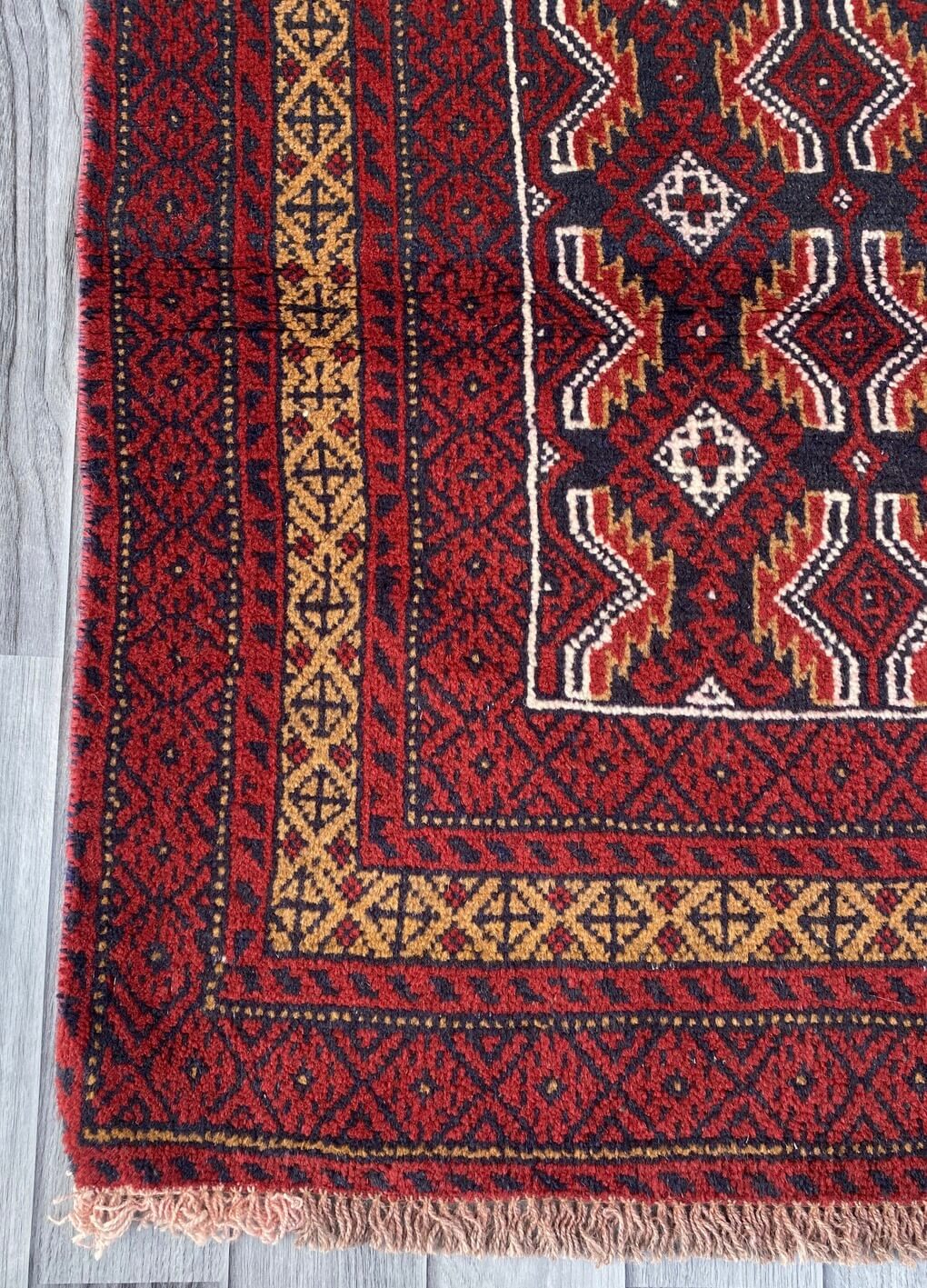 Handmade Afghan Traditional Balochi Rug 190CM x 120CM ES# 1190