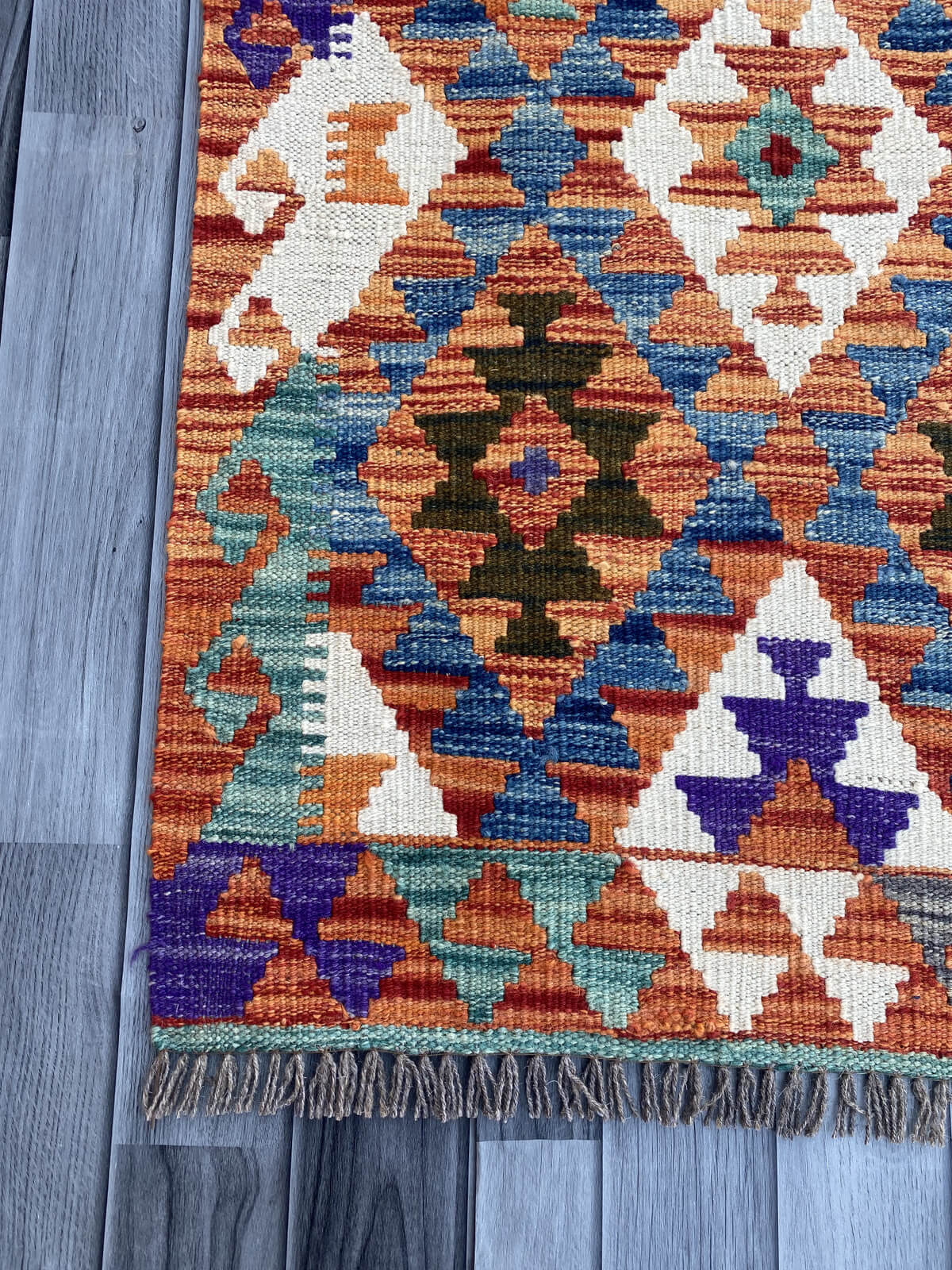 Handmade Flat Weave Kilim Rug (205 CM x 73 CM) SK#1086