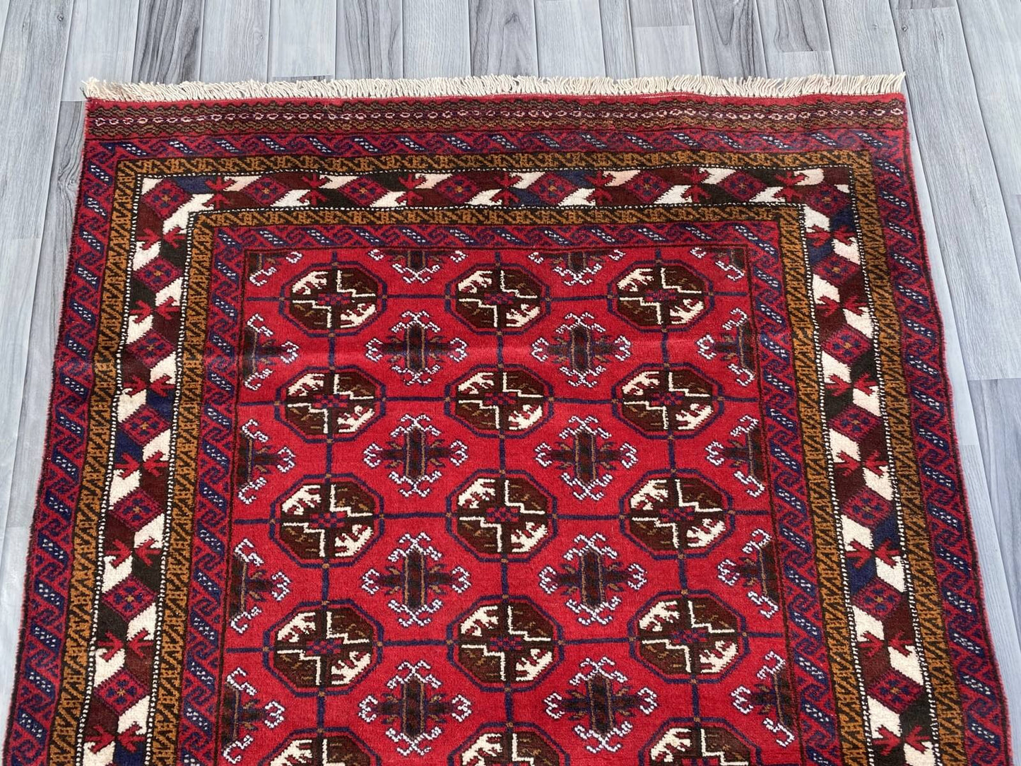Handmade Afghan Traditional Balochi Rug 195CM x 115CM ES# 1192