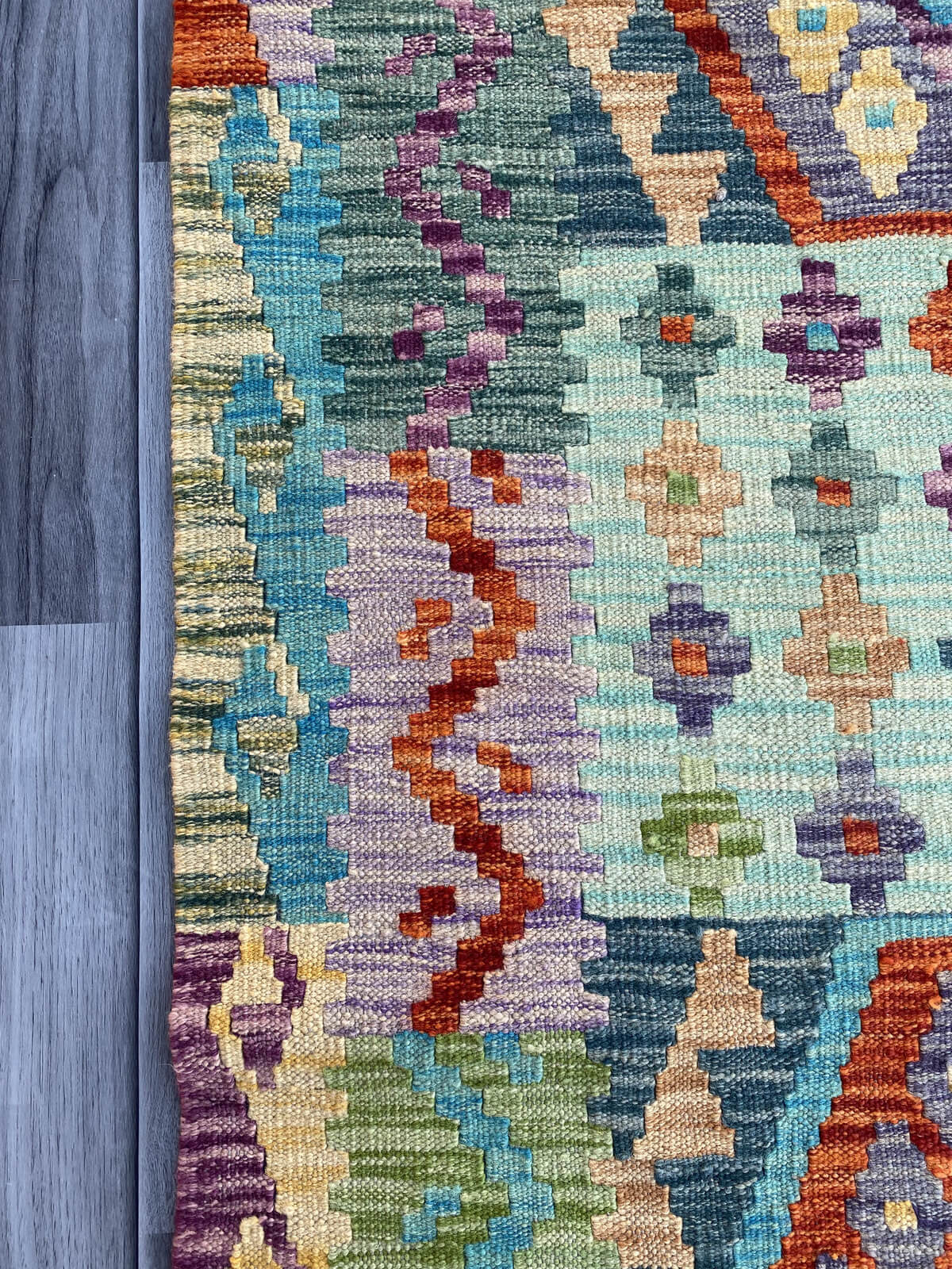 Handmade Flat Weave Kilim Rug (296 CM x 86 CM) SK#1087