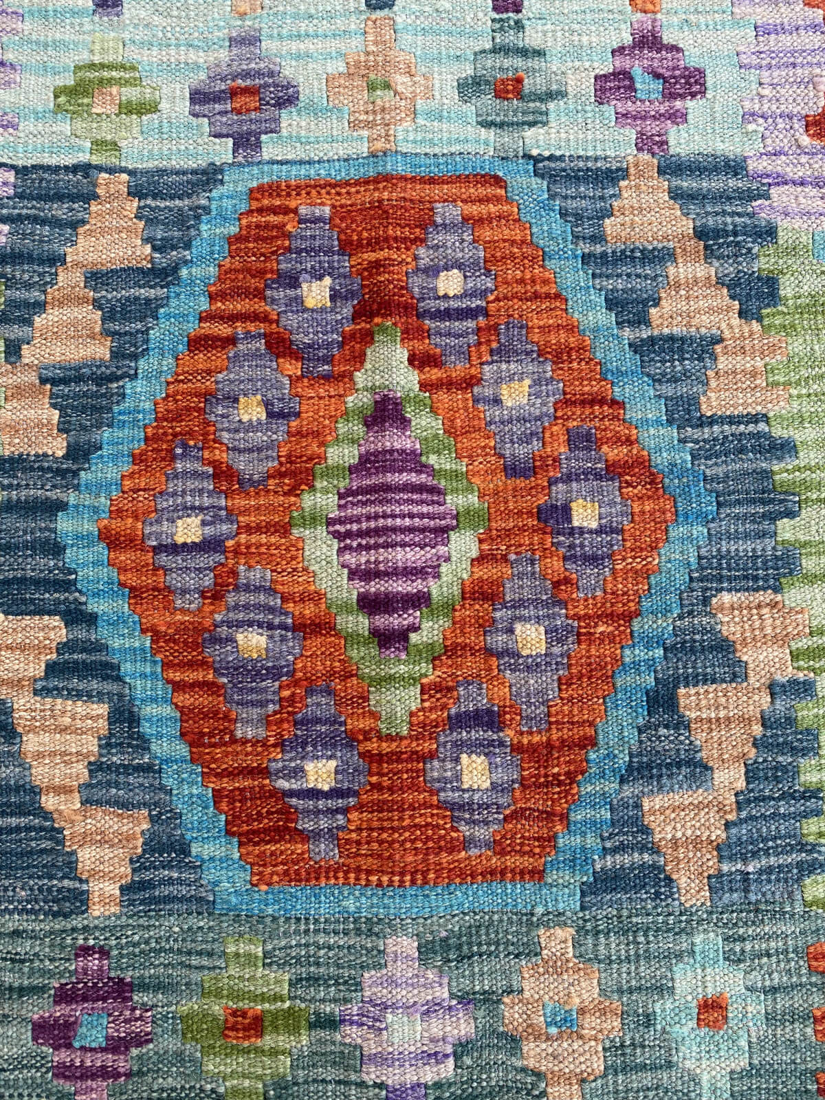 Handmade Flat Weave Kilim Rug (296 CM x 86 CM) SK#1087