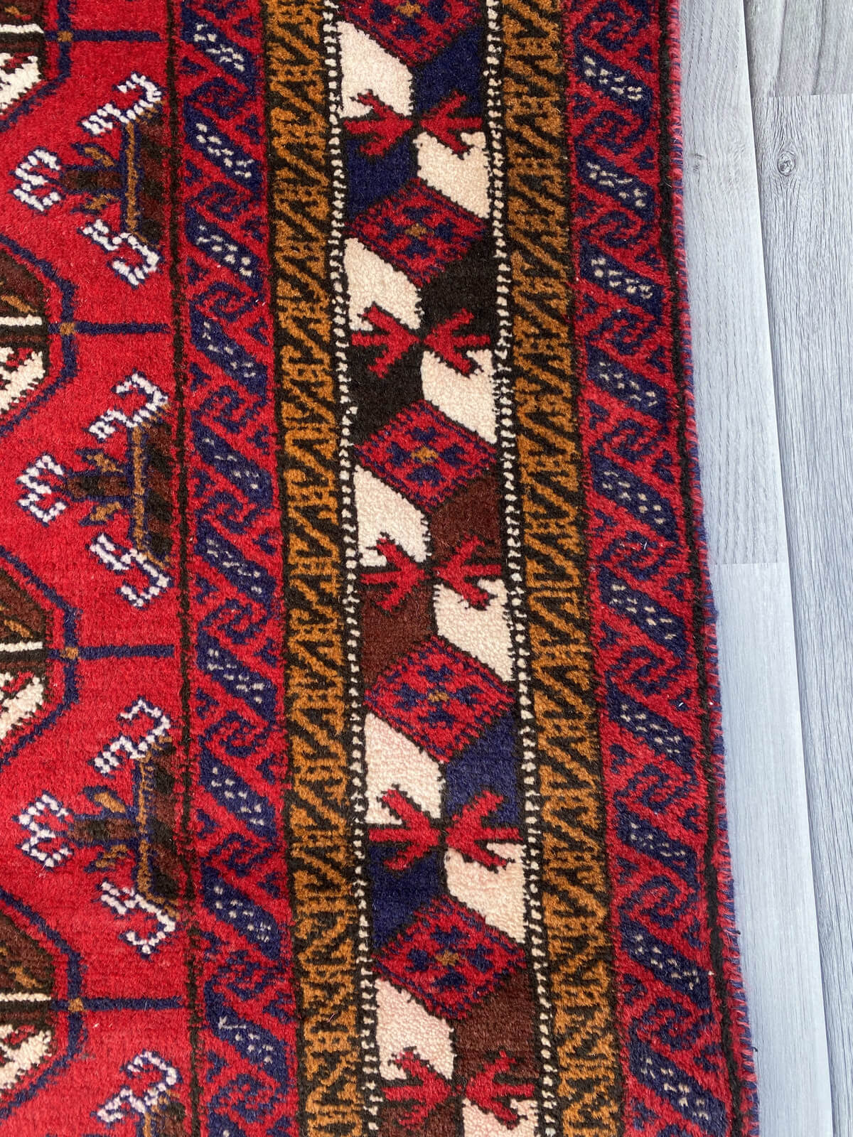 Handmade Afghan Traditional Balochi Rug 195CM x 115CM ES# 1192