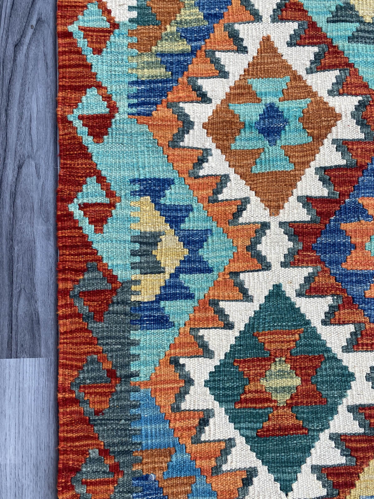 Handmade Flat Weave Kilim Rug (392 CM x 84 CM) SK#1088