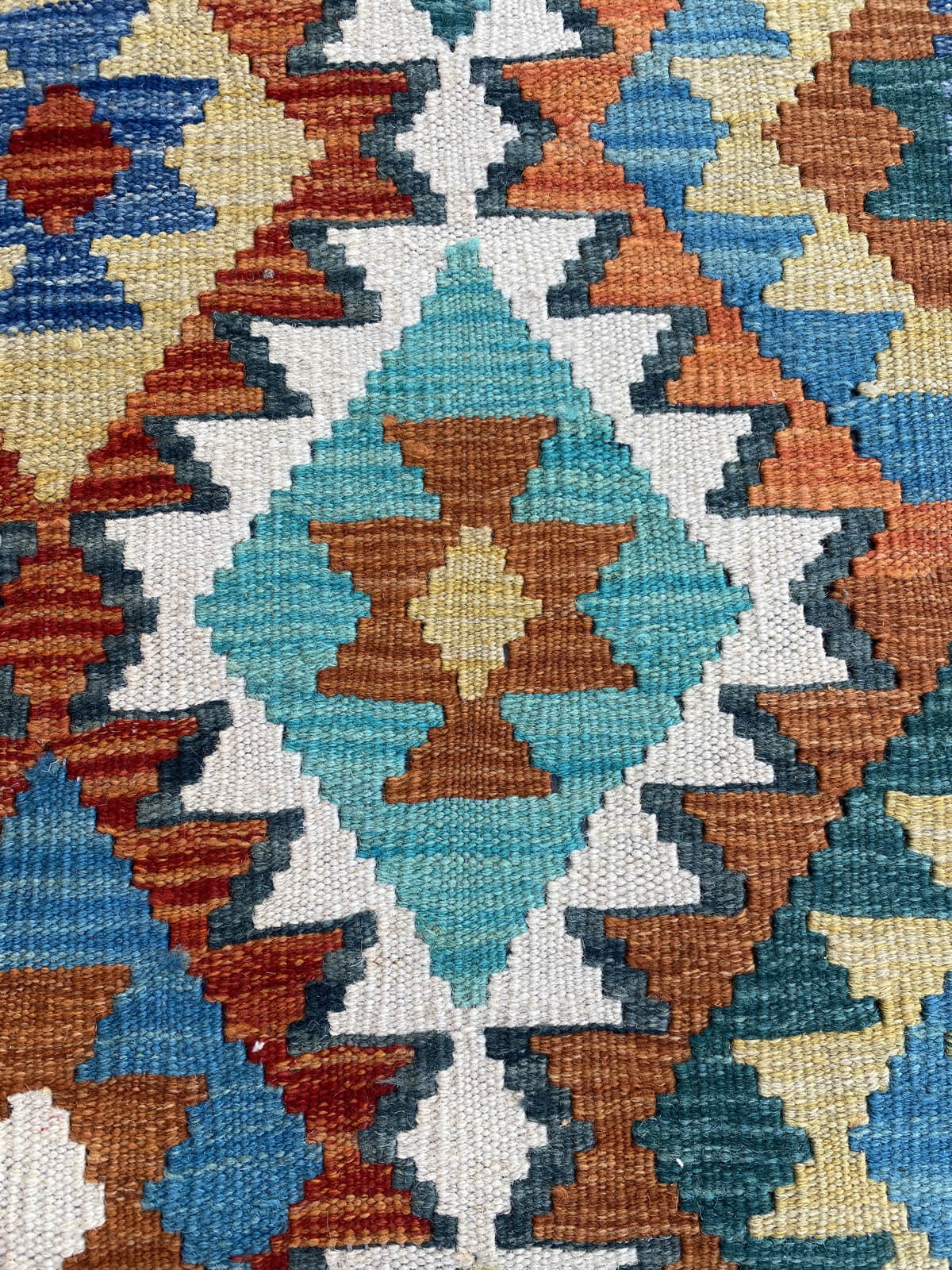 Handmade Flat Weave Kilim Rug (392 CM x 84 CM) SK#1088