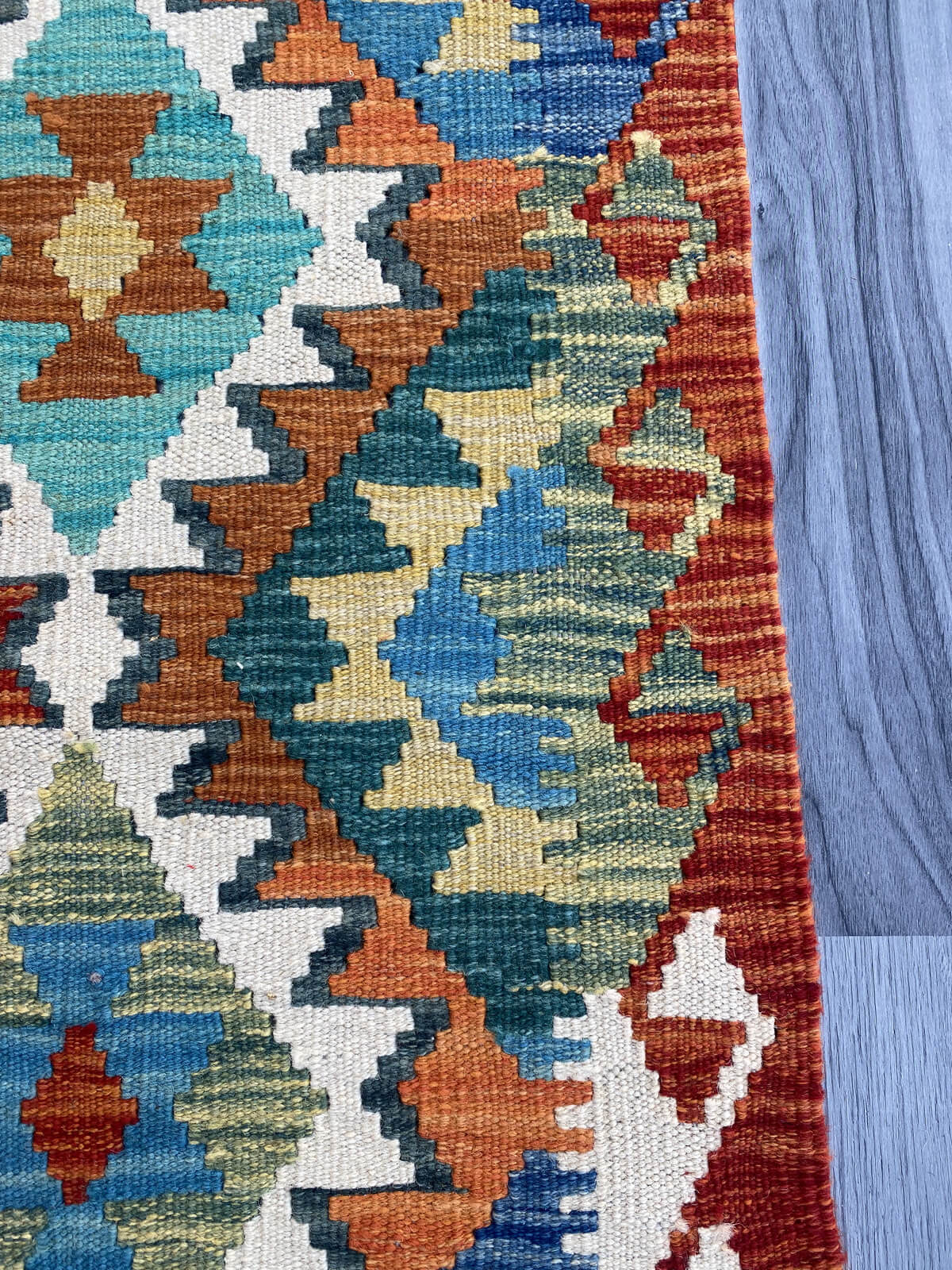 Handmade Flat Weave Kilim Rug (392 CM x 84 CM) SK#1088