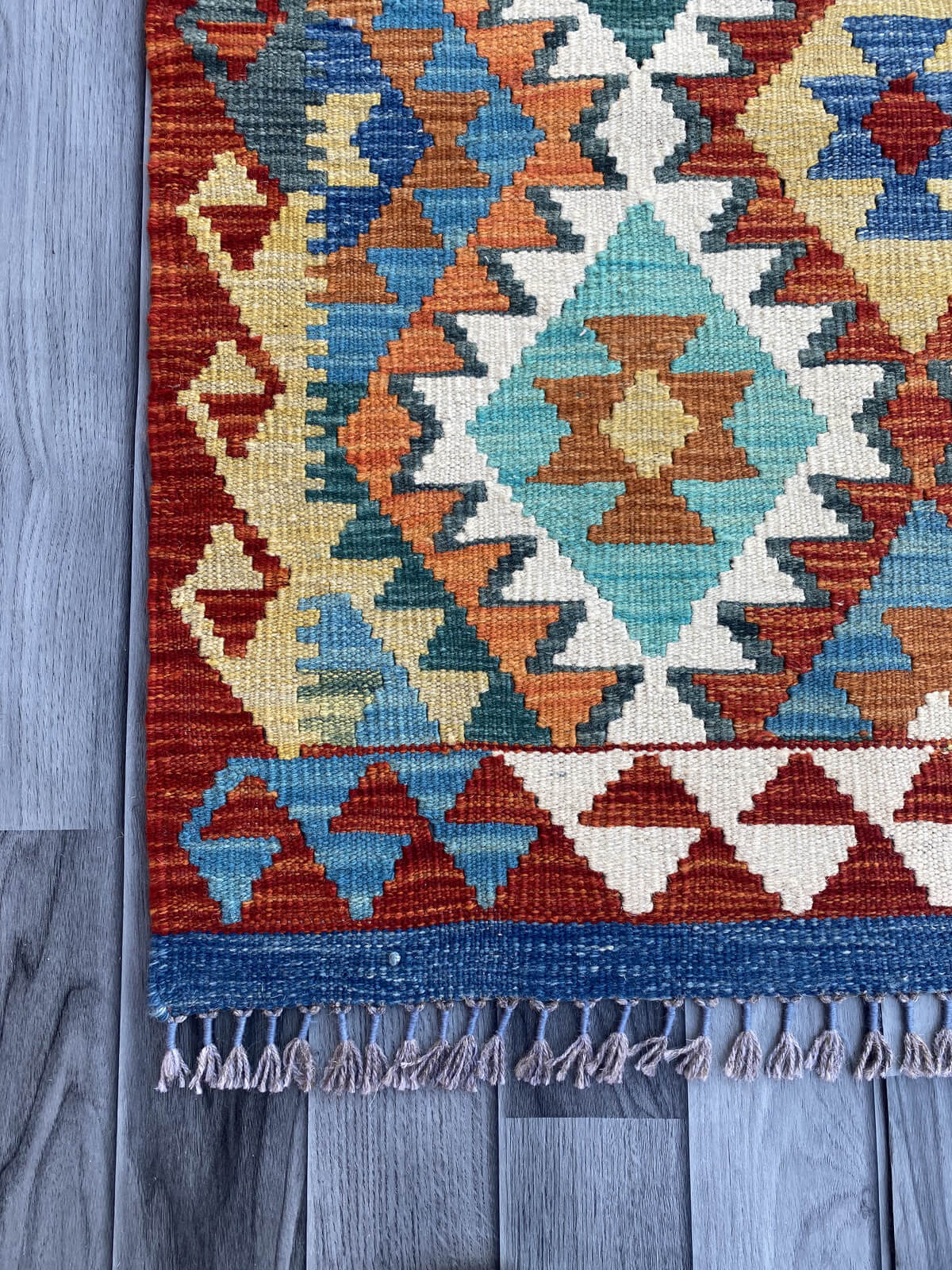 Handmade Flat Weave Kilim Rug (392 CM x 84 CM) SK#1088