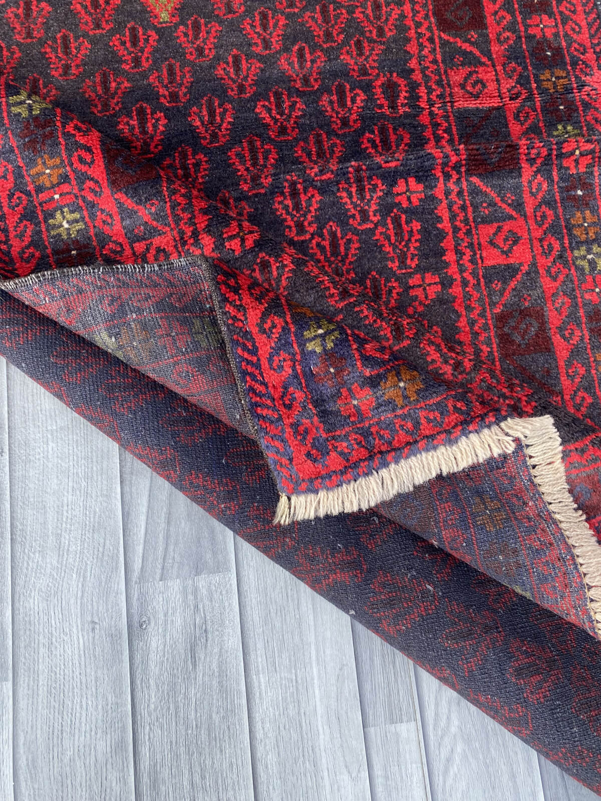 Handmade Afghan Traditional Balochi Rug 175CM x 100CM ES#1179