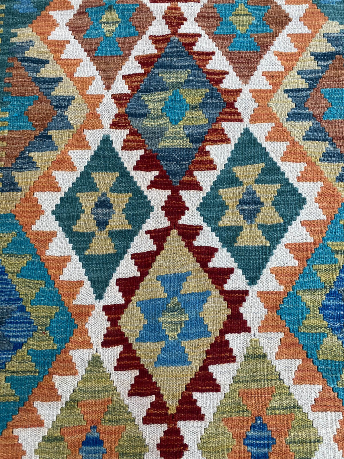 Handmade Flat Weave Kilim Rug (393 CM x 84 CM) SK#1089