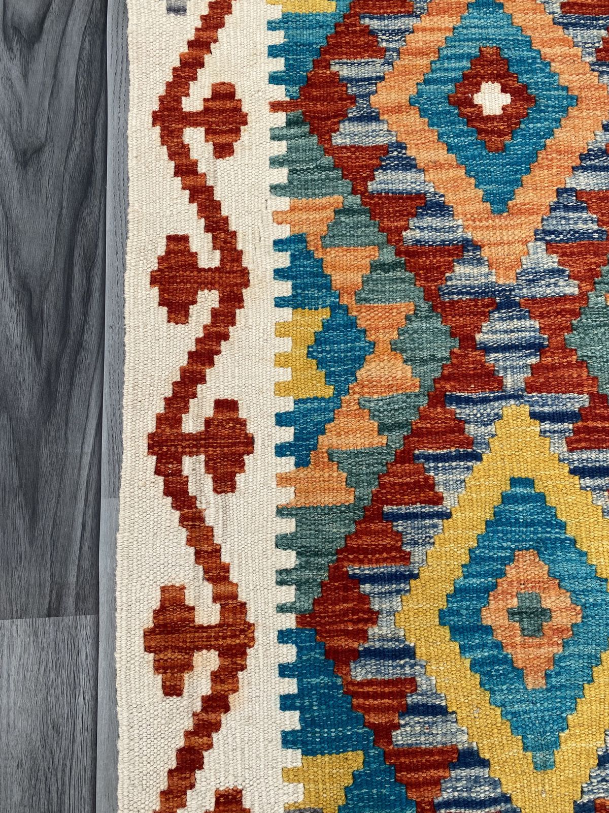 Handmade Chobi Kilim Runner Rug Size: 200 CM x 61 CM KSS#196