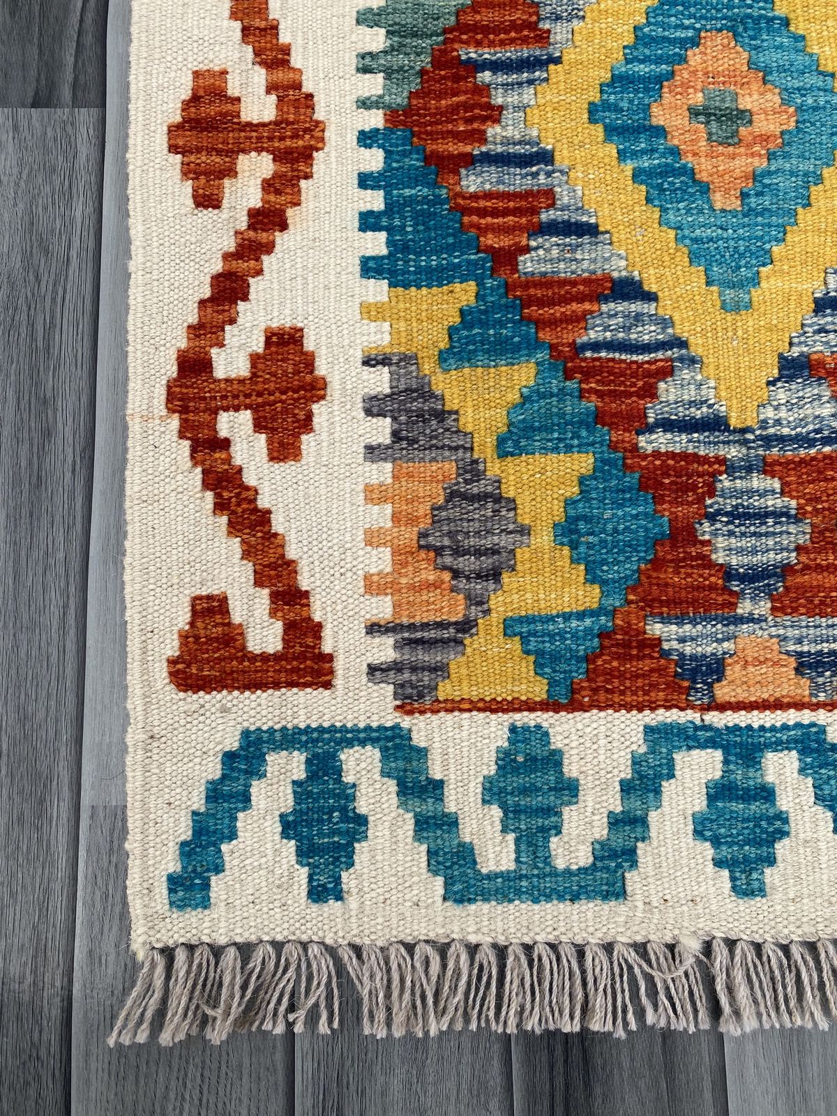 Handmade Chobi Kilim Runner Rug Size: 200 CM x 61 CM KSS#196