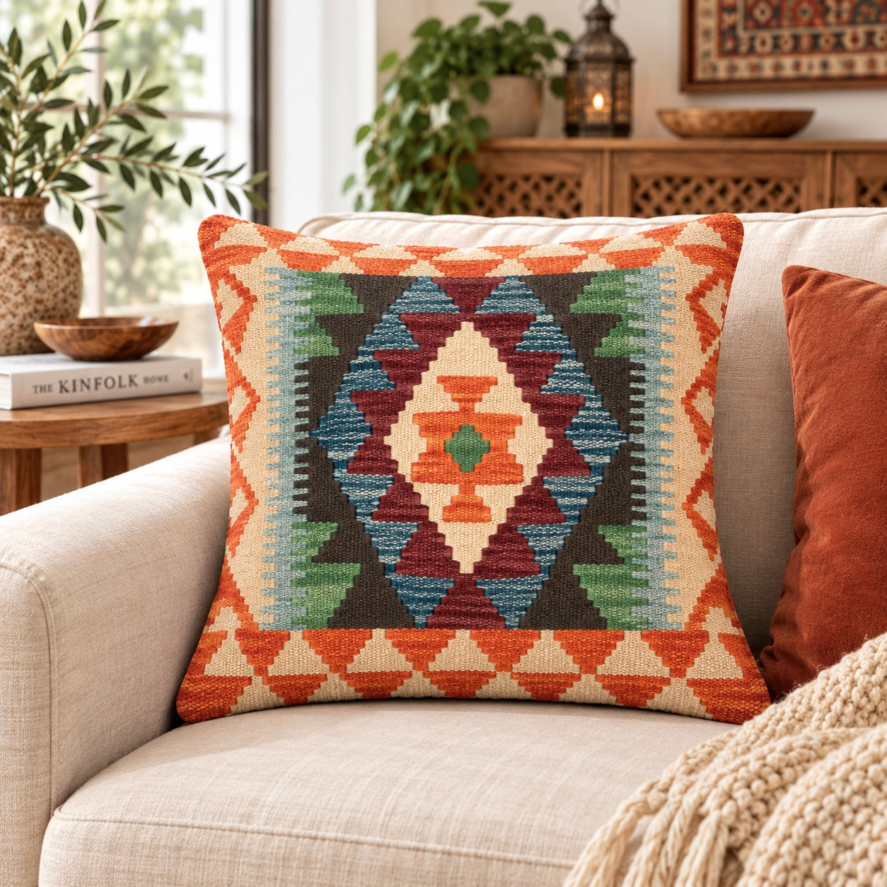 Handmade Chobi Cushion Cover 50 CM X 50 CM  AF#719