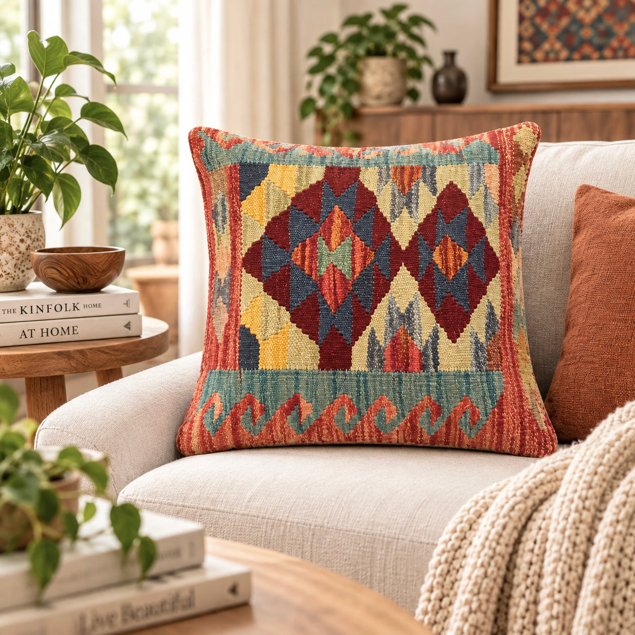 Handmade Chobi Cushion Cover 50 CM X 50 CM  AF#677