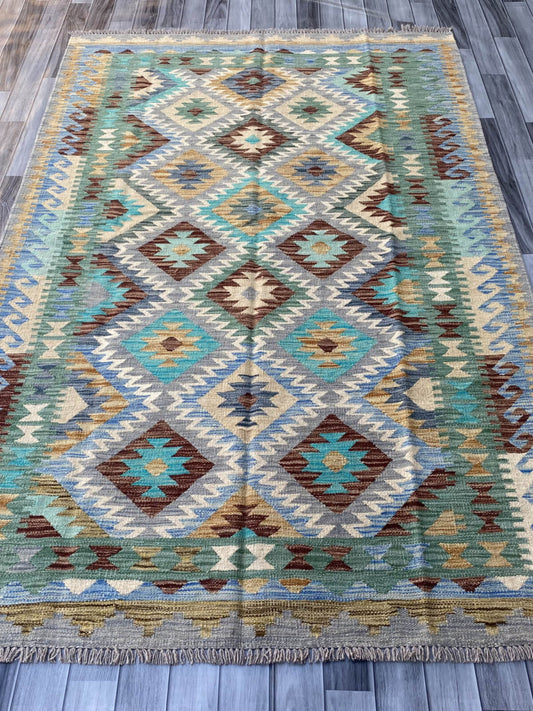 Handmade Flat Weave Kilim Rug (243 CM x 155 CM) SK#1057
