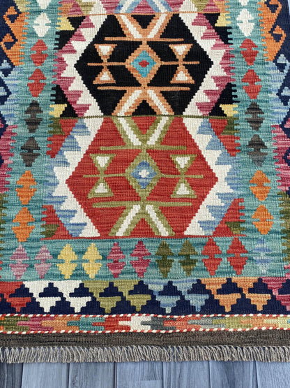 Handmade Flat Weave Kilim Rug (305 CM x 81 CM) SK#1060