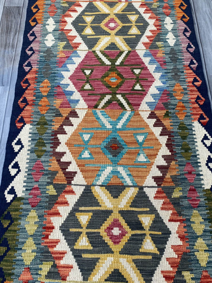 Handmade Flat Weave Kilim Rug (303 CM x 83 CM) SK#1061