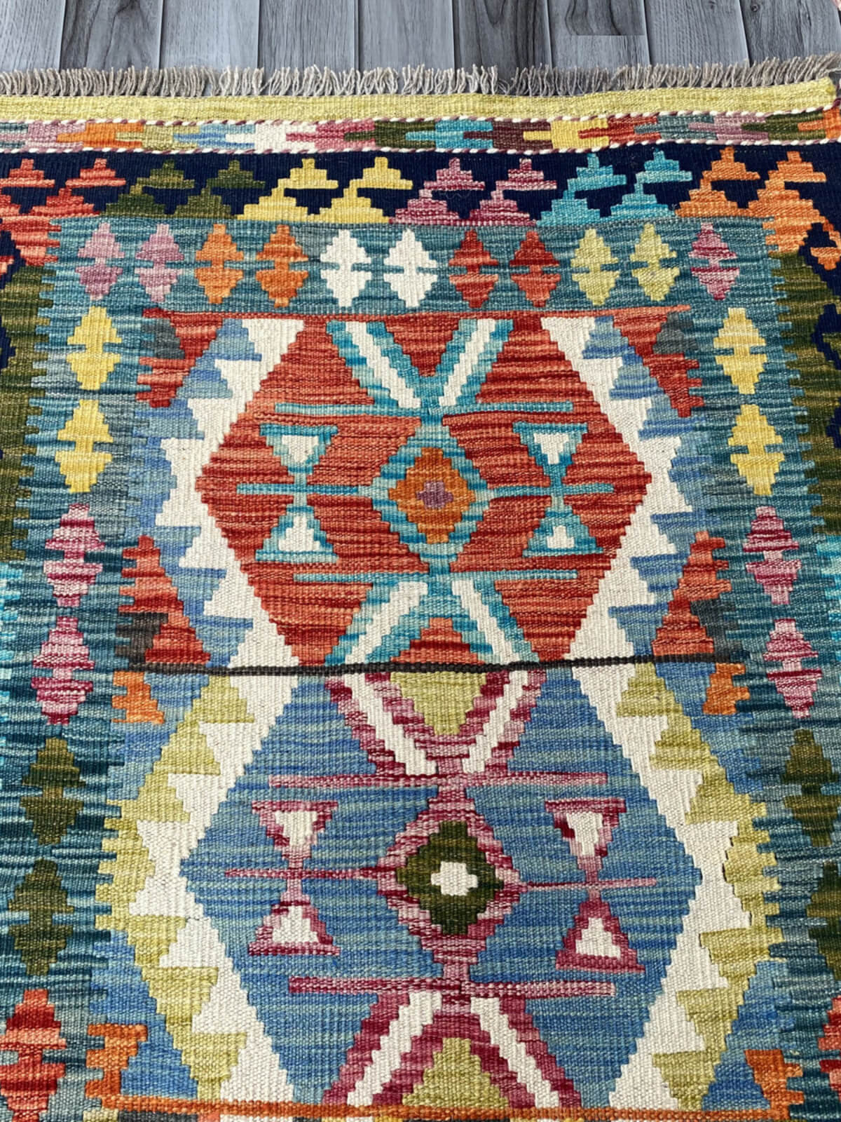 Handmade Flat Weave Kilim Rug (303 CM x 83 CM) SK#1061