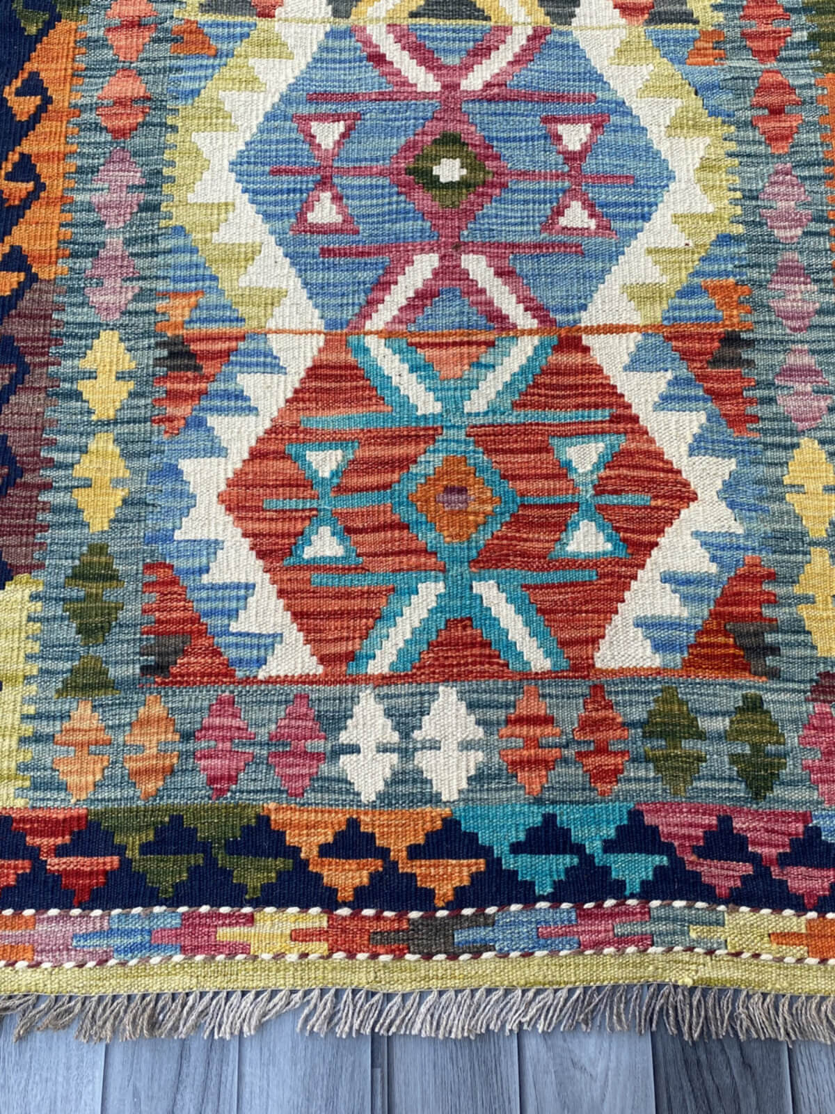 Handmade Flat Weave Kilim Rug (303 CM x 83 CM) SK#1061