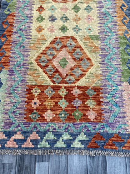 Handmade Flat Weave Kilim Rug (282 CM x 87 CM) SK#1062
