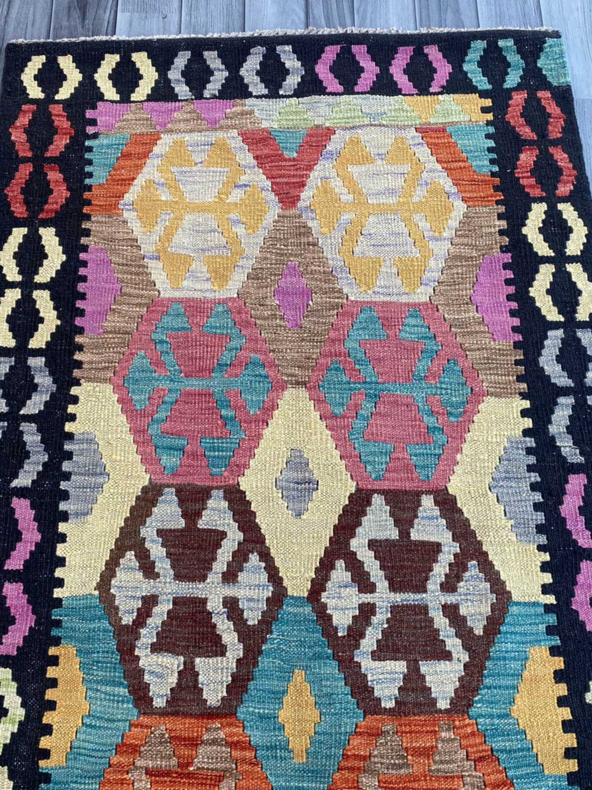 Handmade Flat Weave Kilim Rug (292 CM x 84 CM) SK#1063