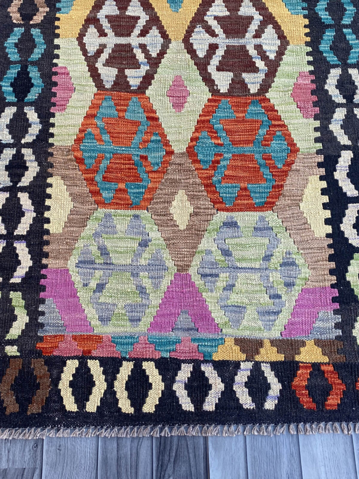 Handmade Flat Weave Kilim Rug (292 CM x 84 CM) SK#1063