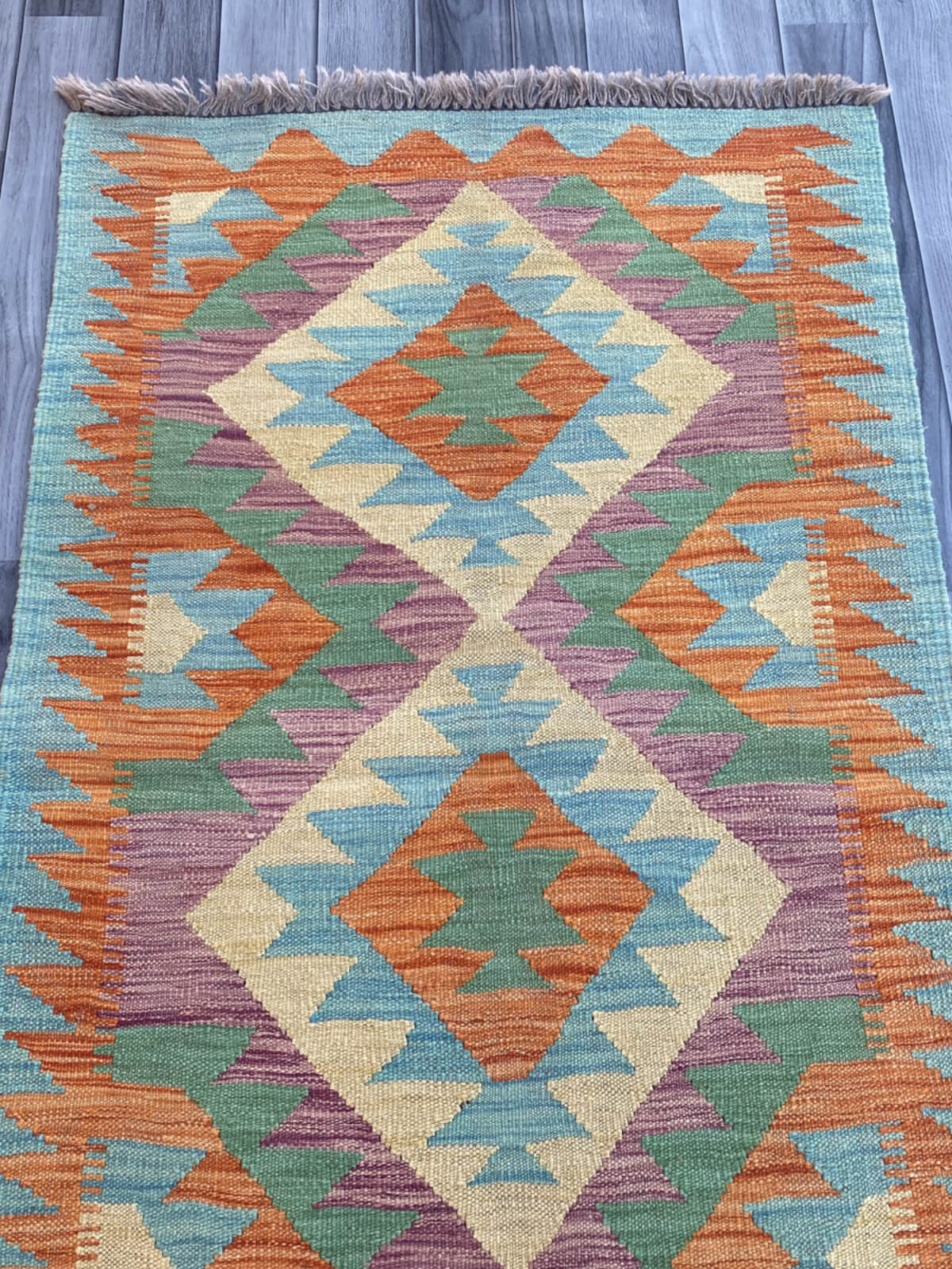 Handmade Flat Weave Kilim Rug (245 CM x 76 CM) SK#1066