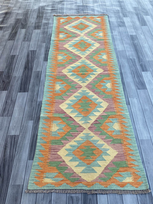 Handmade Flat Weave Kilim Rug (245 CM x 76 CM) SK#1066