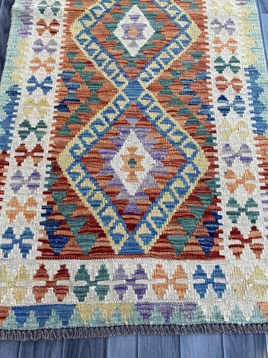 Handmade Flat Weave Kilim Rug (285 CM x 80 CM) SK#1067