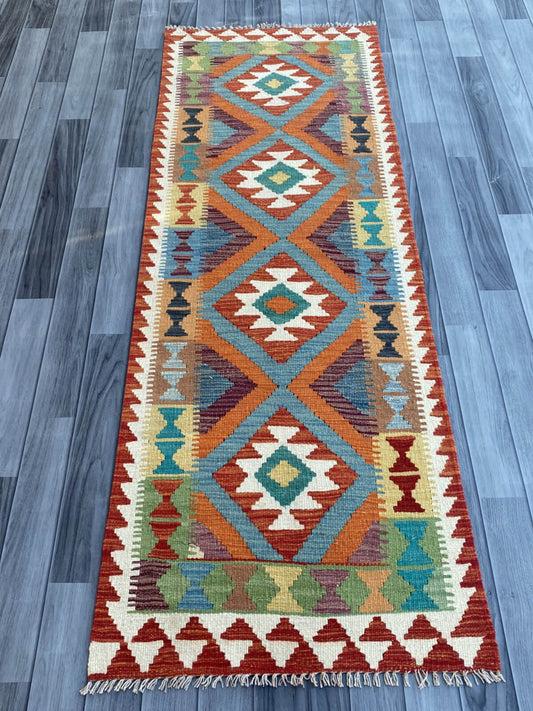 Handmade Flat Weave Kilim Rug (203 CM x 72 CM) SK#1069