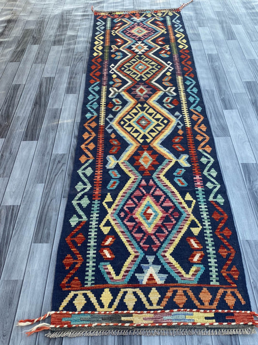 Handmade Flat Weave Kilim Rug (290 CM x 81 CM) SK#1071