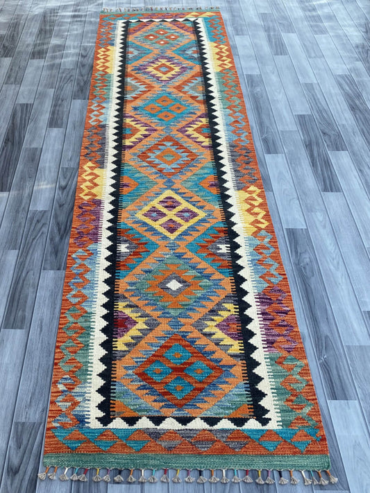 Handmade Flat Weave Kilim Rug (300 CM x 80 CM) SK#1076