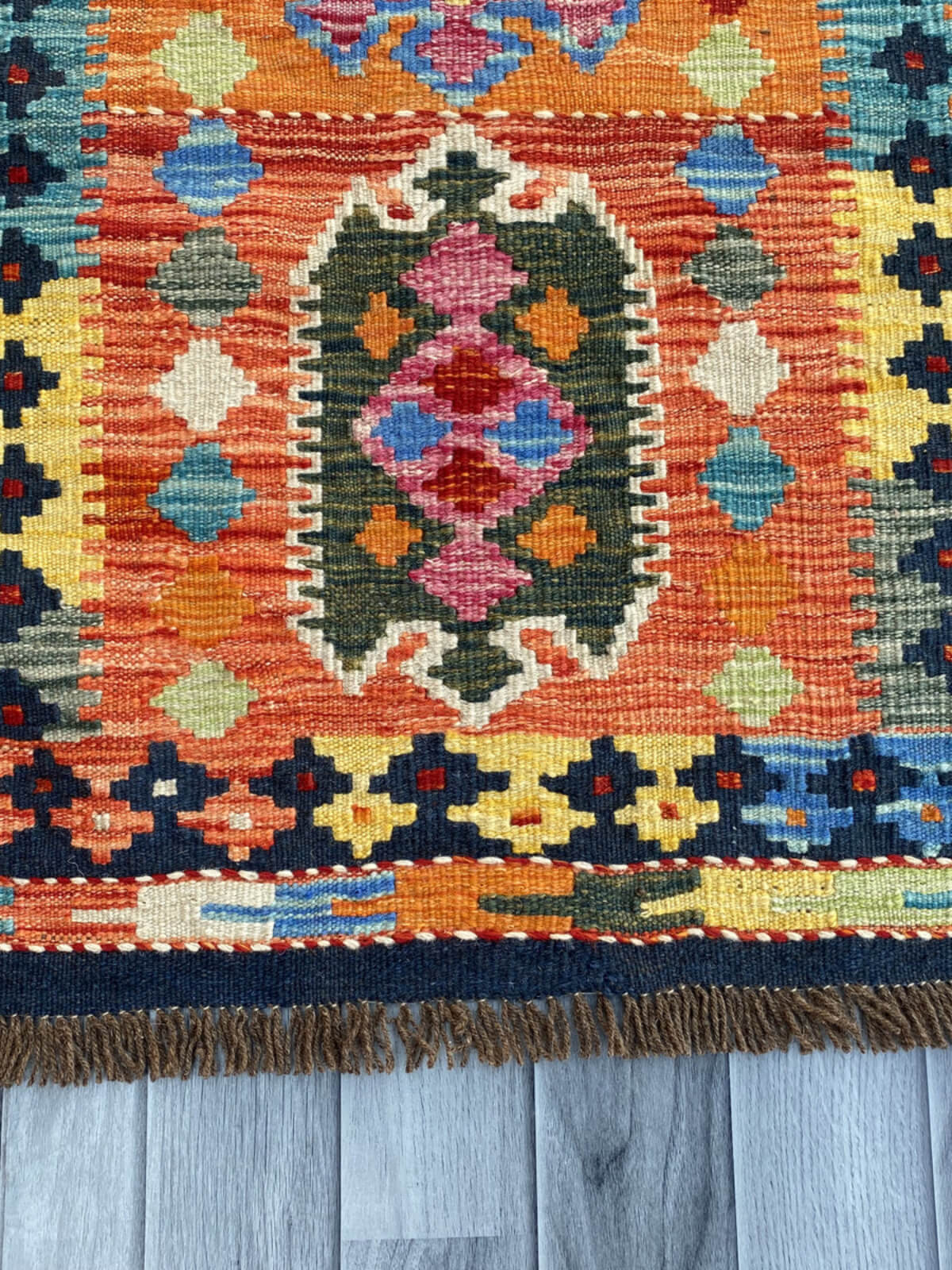 Handmade Flat Weave Kilim Rug (183 CM x 63 CM) SK#1080
