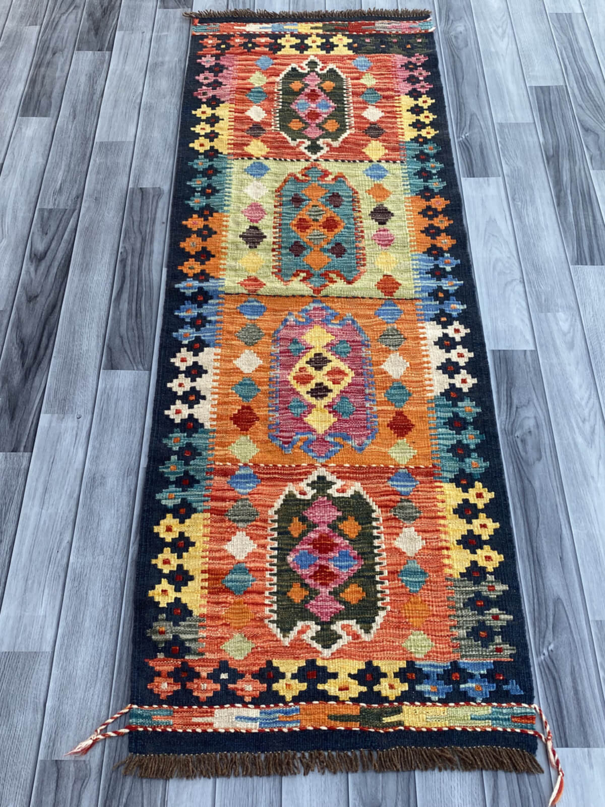 Handmade Flat Weave Kilim Rug (183 CM x 63 CM) SK#1080