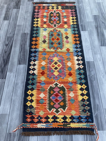 Handmade Flat Weave Kilim Rug (183 CM x 63 CM) SK#1080